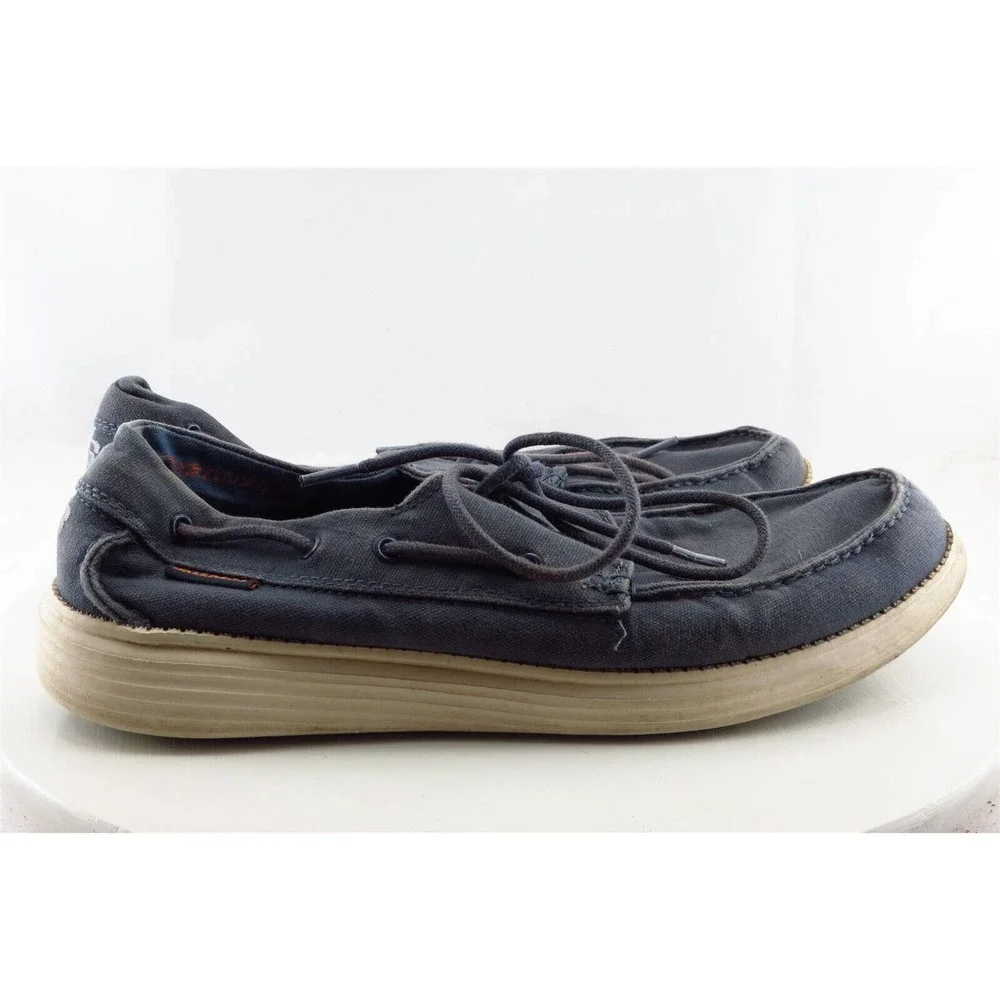 Skechers Fashion‎ Sneakers Blue Fabric Men Shoes Size 11 Medium